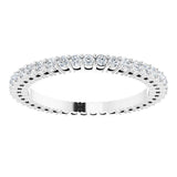 14K White Gold 3/8 CTW Natural Diamond Eternity Band Size 5.5