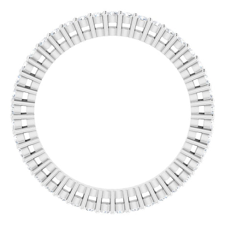 14K White Gold 3/8 CTW Natural Diamond Eternity Band Size 5.5