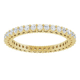 14K Yellow Gold 3/4 CTW Natural Diamond Eternity Band Size 7