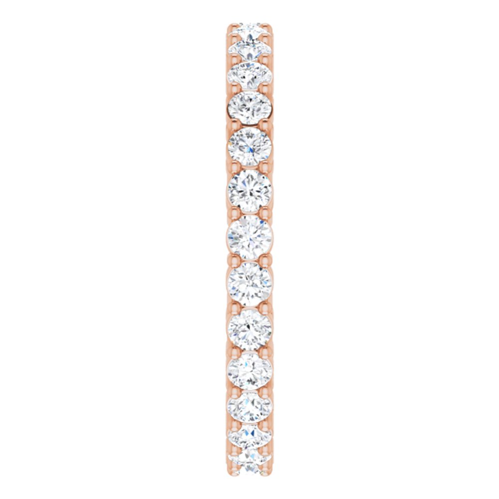 14K Rose Gold 7/8 CTW Natural Diamond Eternity Band Size 5