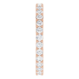 14K Rose Gold 7/8 CTW Natural Diamond Eternity Band Size 5