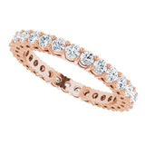 14K Rose Gold 7/8 CTW Natural Diamond Eternity Band Size 5