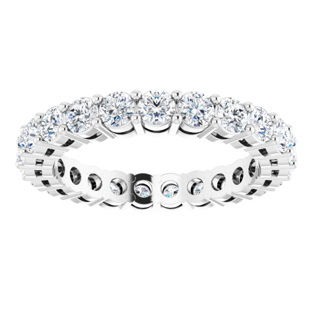 14K White Gold 1 3/8 CTW Natural Diamond Eternity Band Size 5