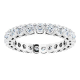 14K White Gold 1 3/8 CTW Natural Diamond Eternity Band Size 5