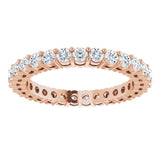 14K Rose Gold 7/8 CTW Natural Diamond Eternity Band Size 5
