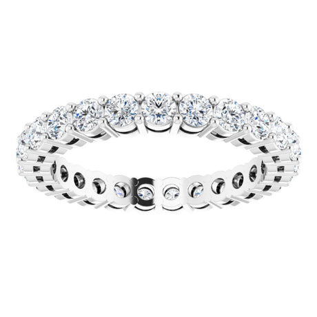14K White Gold 1 1/2 CTW Lab-Grown Diamond  Eternity Band Size 6.5