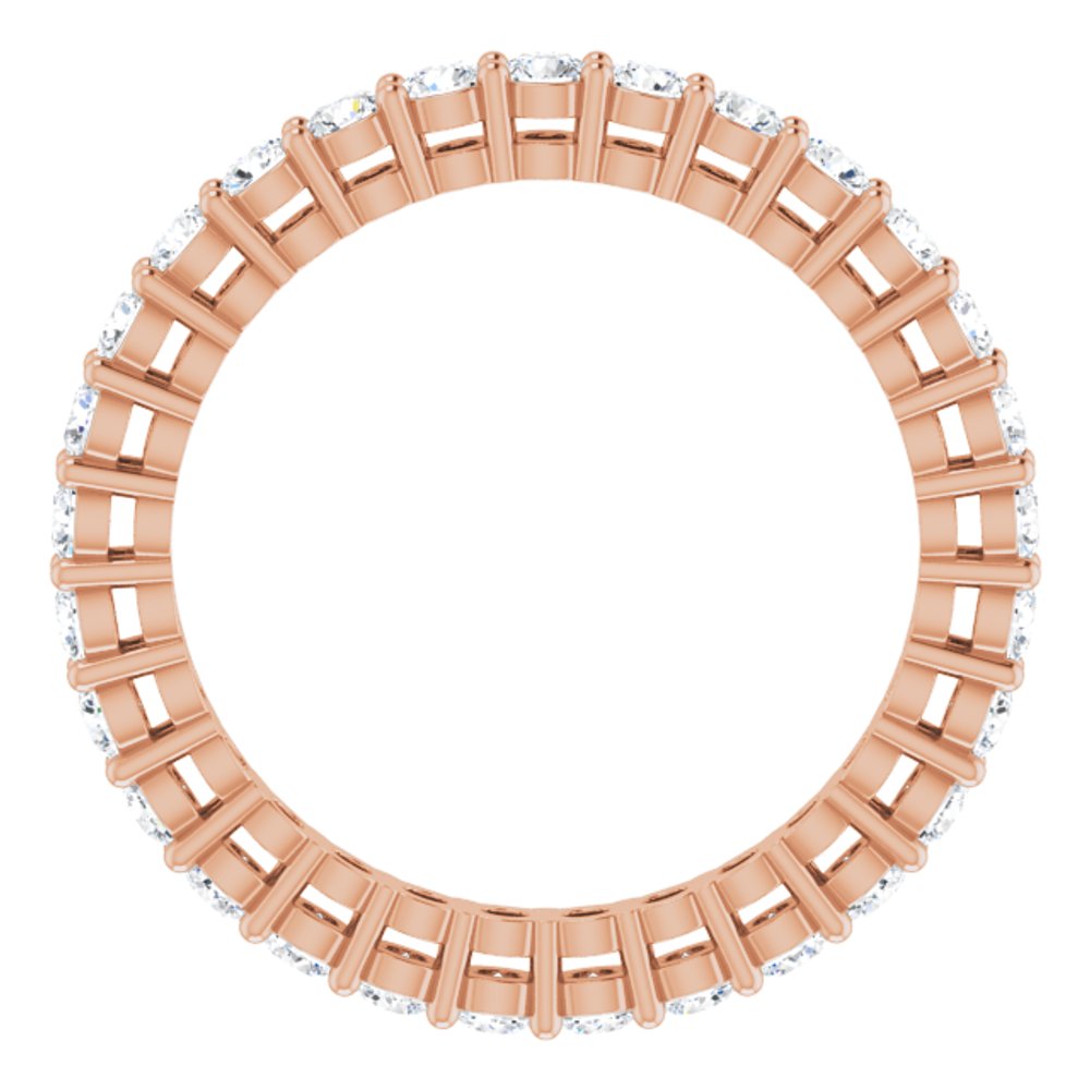 14K Rose Gold 7/8 CTW Natural Diamond Eternity Band Size 5
