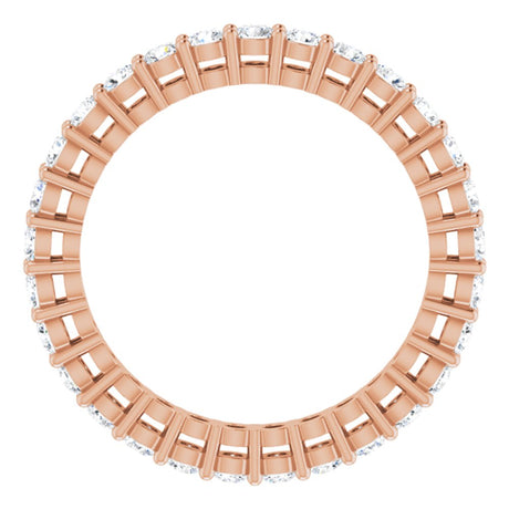 14K Rose Gold 7/8 CTW Natural Diamond Eternity Band Size 5
