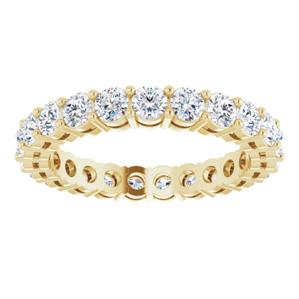 14K Yellow Gold 1 7/8 CTW Lab-Grown Diamond Eternity Band Size 6.5