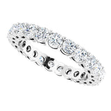 14K White Gold 1 3/8 CTW Natural Diamond Eternity Band Size 5