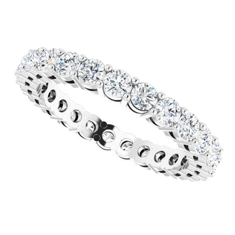 14K White 1 1/2 CTW Lab-Grown Diamond  Eternity Band Size 6.5