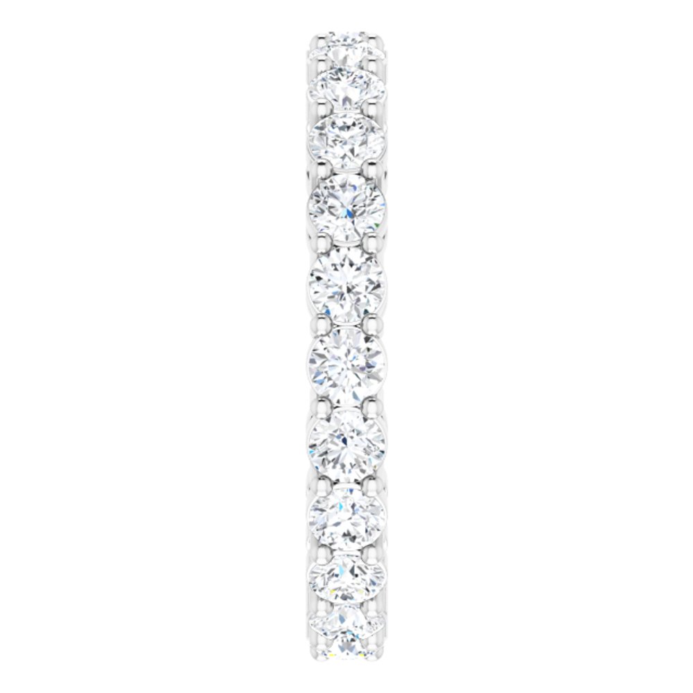 14K White Gold 1 3/8 CTW Natural Diamond Eternity Band Size 5