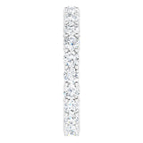 14K White Gold 1 3/8 CTW Natural Diamond Eternity Band Size 5