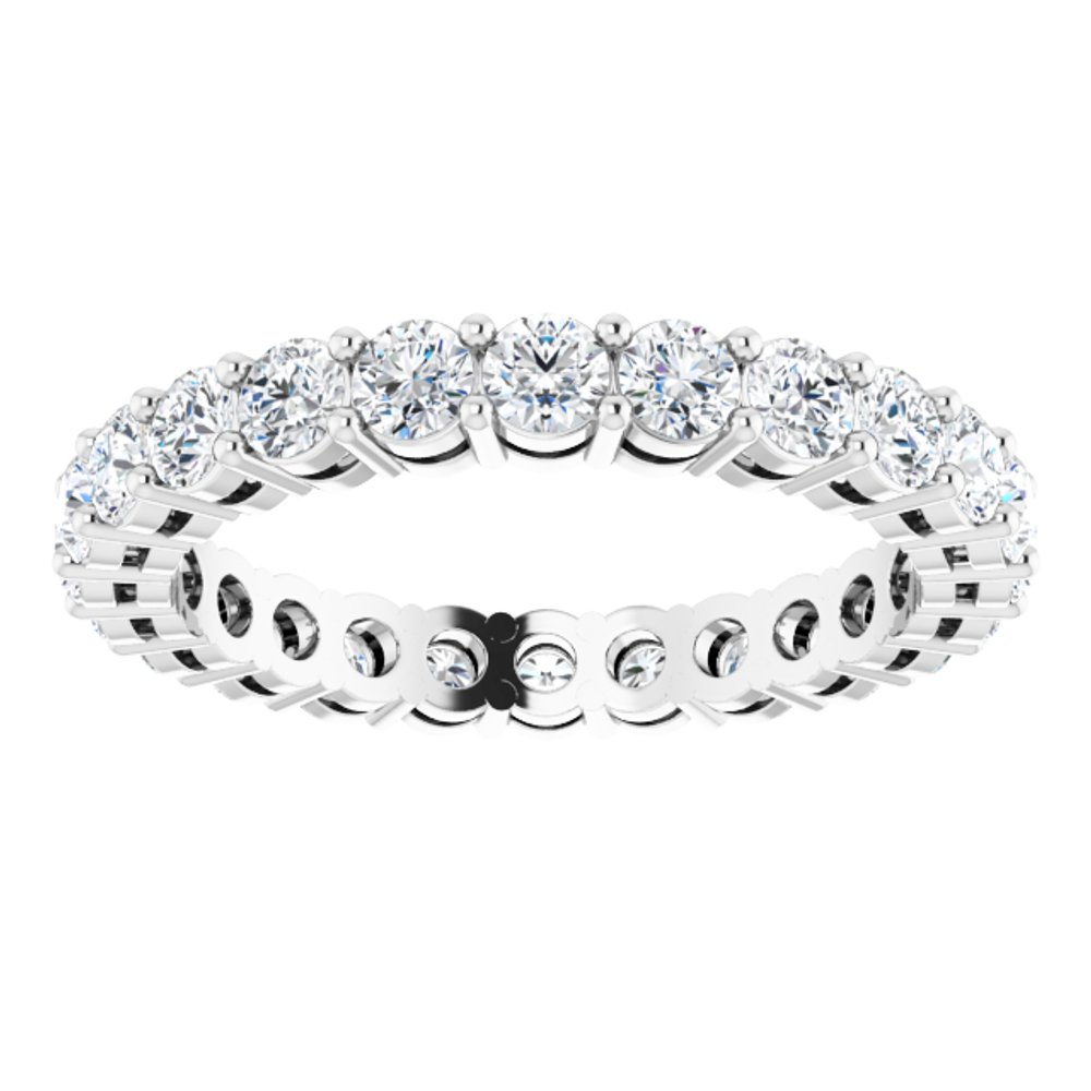 14K White Gold 1 3/4 CTW Natural Diamond Eternity Band Size 6