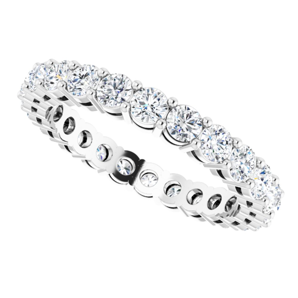 14K White Gold 1 3/4 CTW Natural Diamond Eternity Band Size 6
