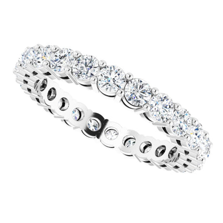 14K White Gold 1 3/4 CTW Natural Diamond Eternity Band Size 6