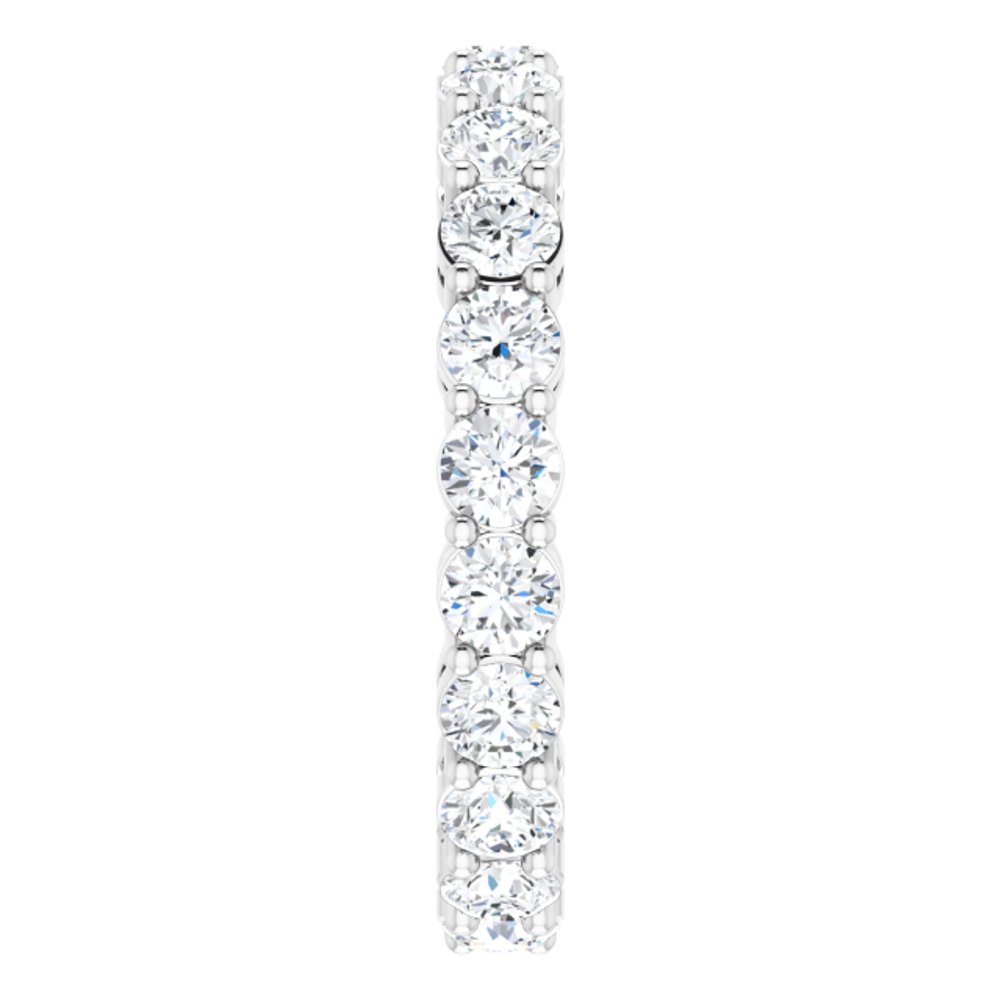 14K White Gold 1 9/10 CTW Natural Diamond Eternity Band Size 5