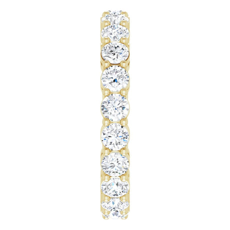 14K Yellow Gold 2 CTW Natural Diamond Eternity Band Size 5.5