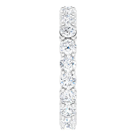 14K White Gold 1 9/10 CTW Natural Diamond Eternity Band Size 5