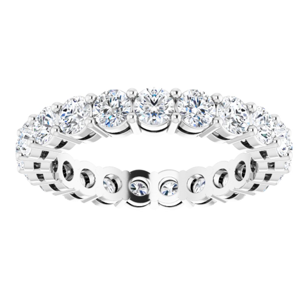 14K White Gold 1 9/10 CTW Natural Diamond Eternity Band Size 5