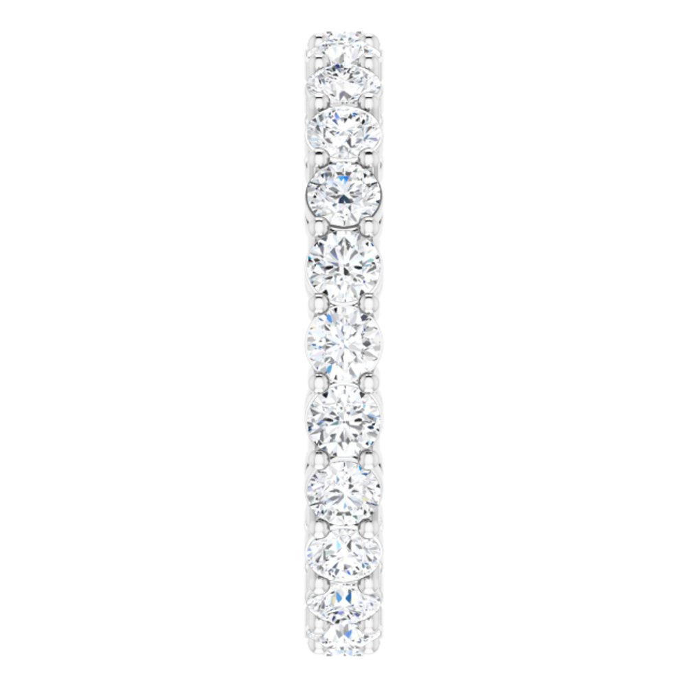 14K White Gold 1 3/4 CTW Natural Diamond Eternity Band Size 6