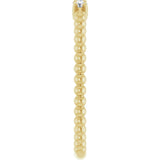 14K Yellow Gold 1/10 CTW Natural Diamond Beaded Ring