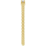 14K Yellow 1/10 CTW Natural Diamond Beaded Ring