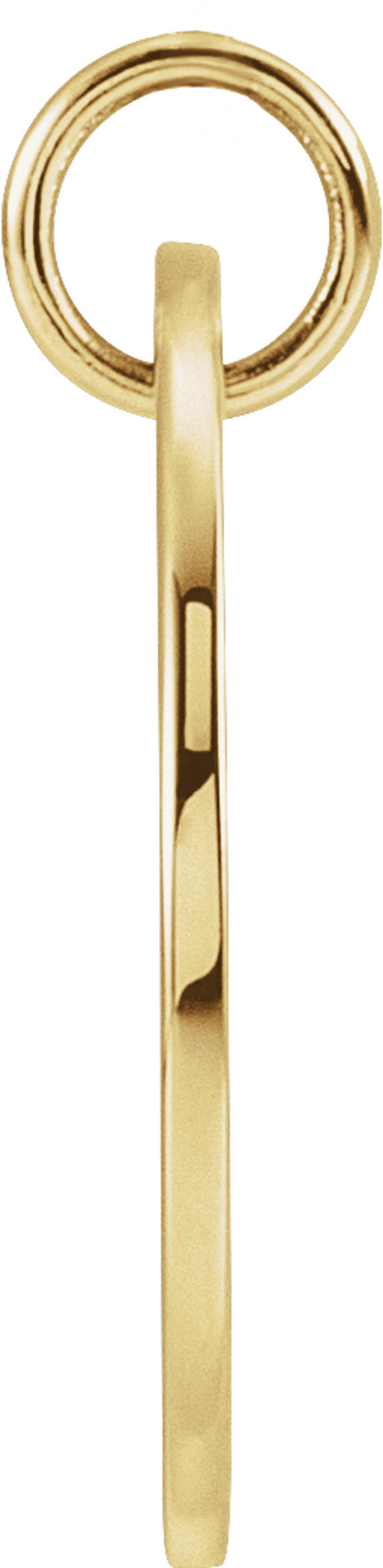 18K Yellow Gold-Plated Sterling Silver Pierced Heart Engravable 15 mm Disc Pendant