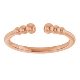 14K Rose Beaded Ring