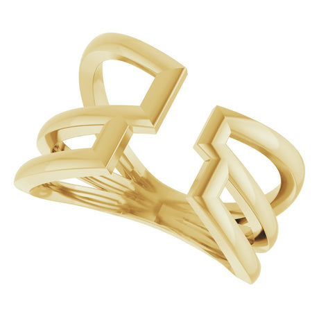 14K Yellow Negative Space Ring