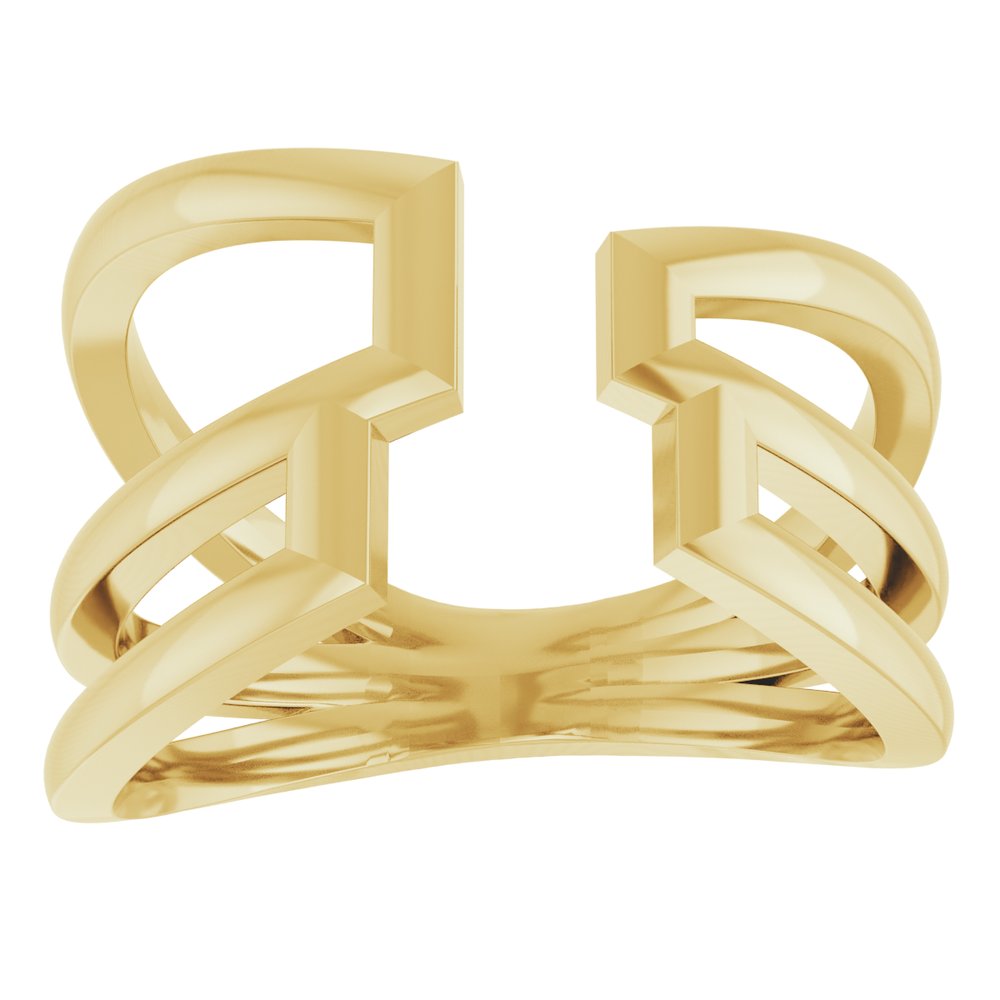 14K Yellow Negative Space Ring