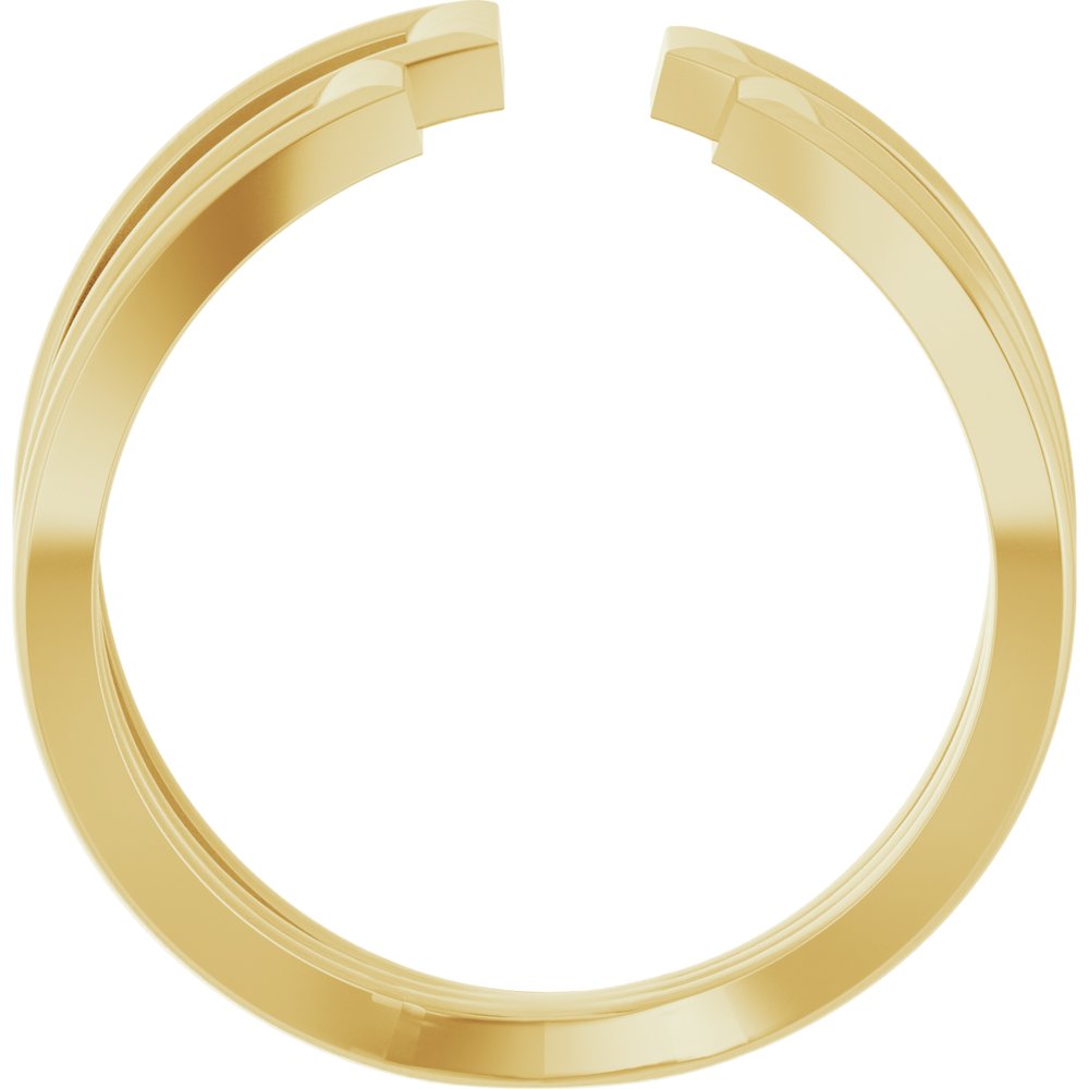 14K Yellow Negative Space Ring