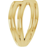 14K Yellow Negative Space Ring