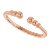 14K Rose Beaded Ring