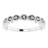 14K White .07 CTW Natural Diamond Anniversary Band