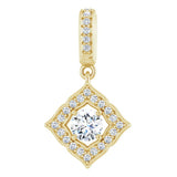 14K Yellow 1/3 CTW Natural Diamond Halo-Style Clover Pendant