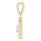 14K Yellow 1/3 CTW Natural Diamond Halo-Style Clover Pendant