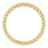 18K Yellow 3.5 mm Rope Comfort-Fit Band