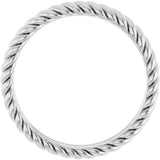 14K White Gold 3.5 mm Rope Comfort-Fit Band Size 7
