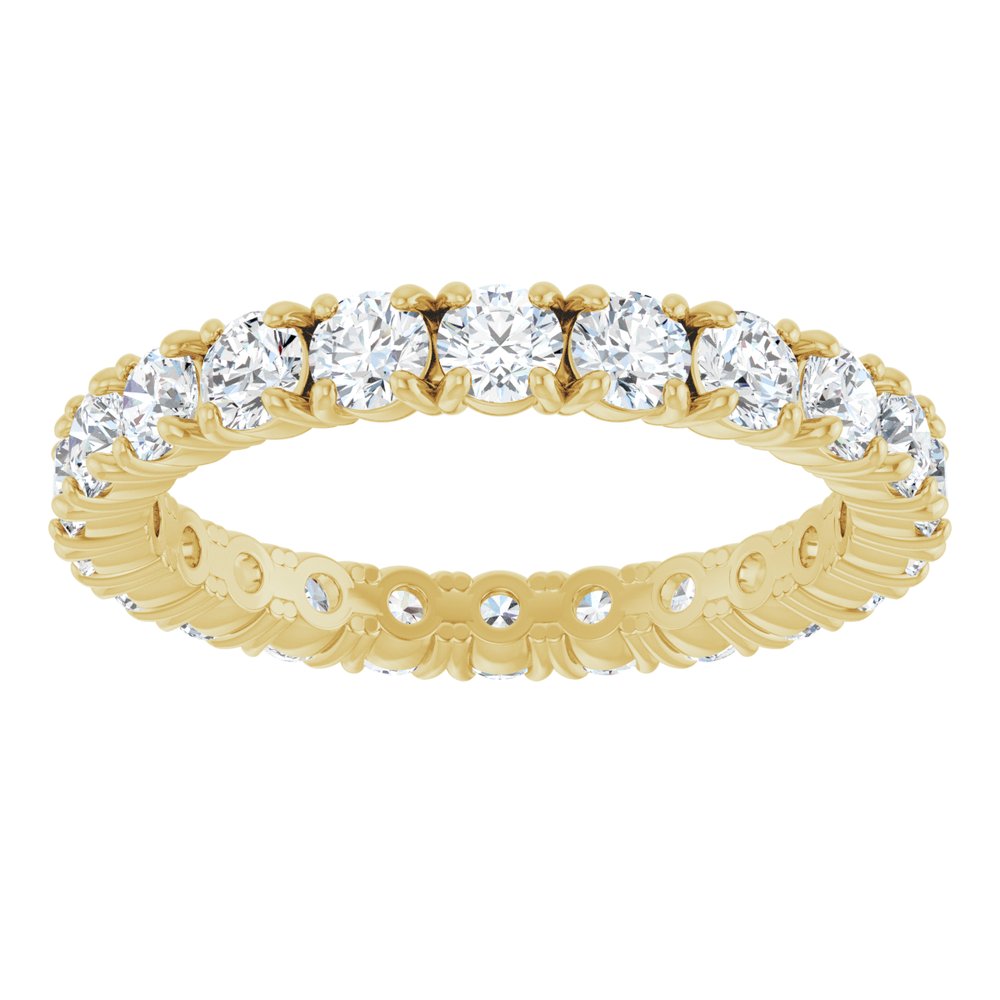 14K Yellow Gold 1 1/3 CTW Natural Diamond Eternity Band Size 5.5
