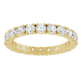 14K Yellow Gold 1 1/3 CTW Natural Diamond Eternity Band Size 5.5