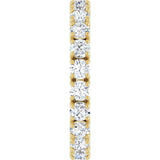 14K Yellow Gold 1 1/3 CTW Natural Diamond Eternity Band Size 5.5