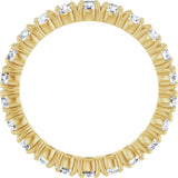 14K Yellow Gold 1 1/3 CTW Natural Diamond Eternity Band Size 5.5