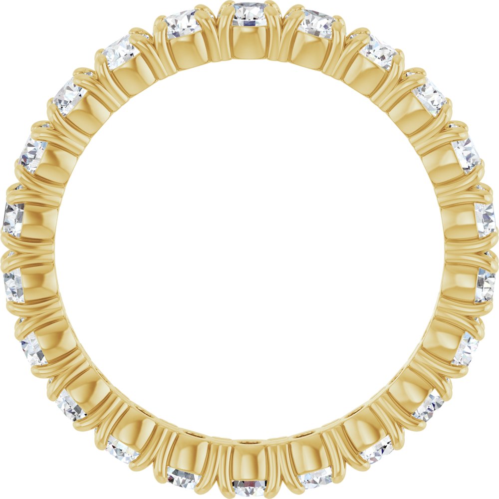 14K Yellow Gold 1 1/3 CTW Lab-Grown Diamond  Eternity Band Size 5.5