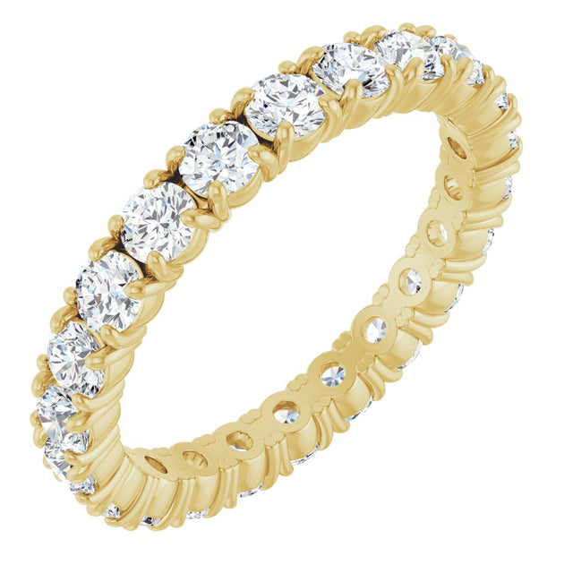 14K Yellow Gold 1 1/3 CTW Lab-Grown Diamond  Eternity Band Size 5.5