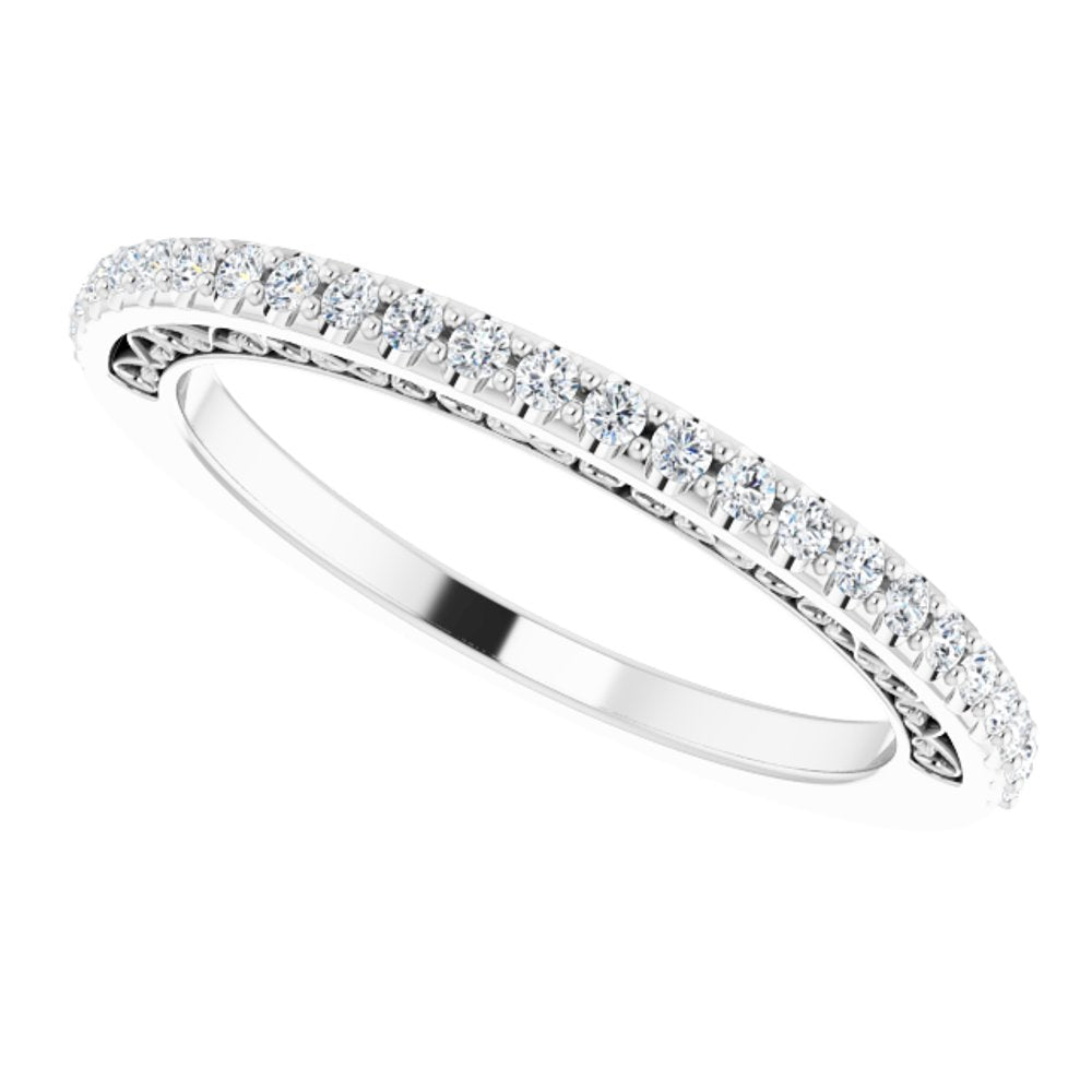 14K White 1/5 CTW Natural Diamond Anniversary Band