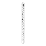 Sterling Silver 1.3 mm Skinny Rope Band Size 6