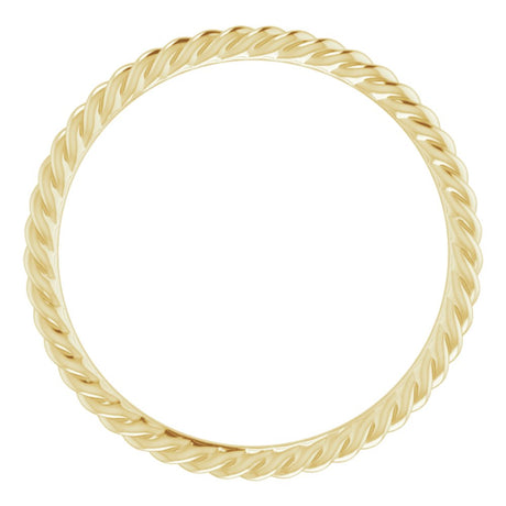 18K Yellow 1.3 mm Skinny Rope Band