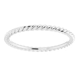 Platinum 1.3 mm Skinny Rope Band