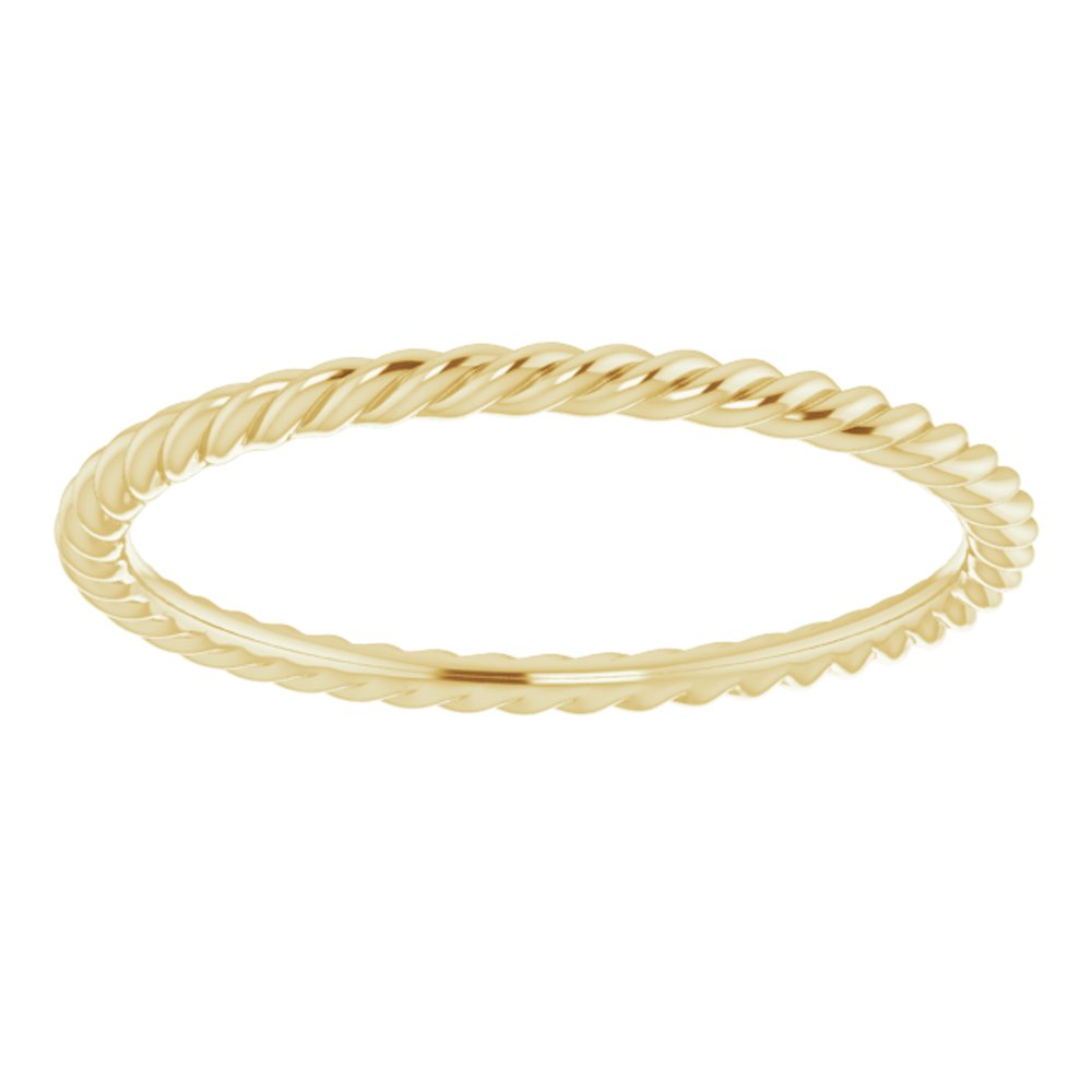 18K Yellow 1.3 mm Skinny Rope Band